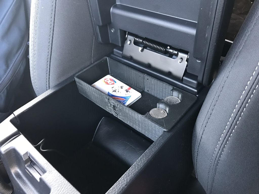 2017 Toyota Tacoma Console Insert Coin Holder Small Bed Printer