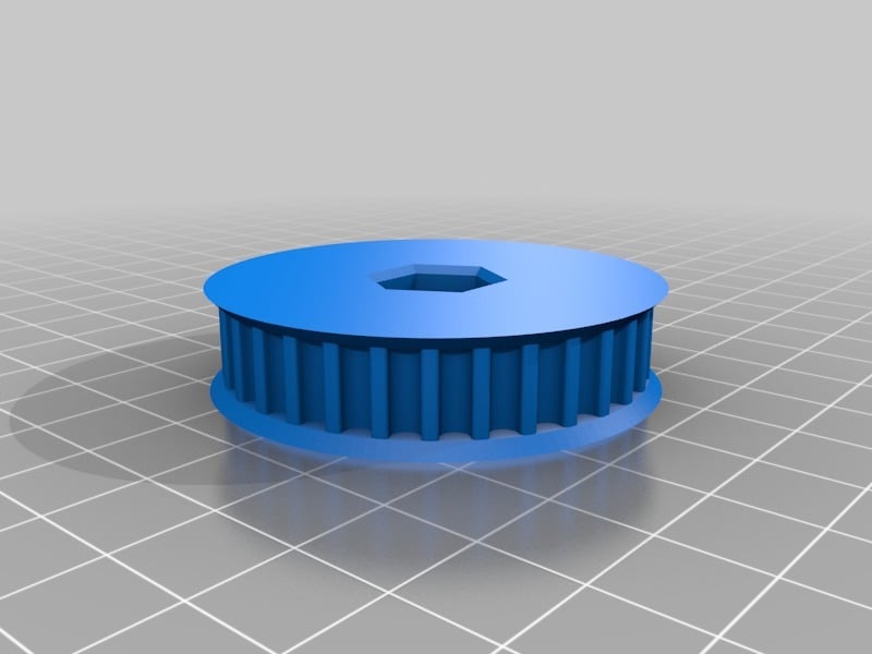 Pulley generator with hex hole and hub holes support (useful in FRC)