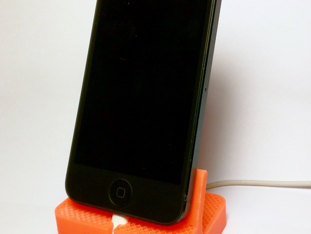 Cased iPhone 5S dock with longer base