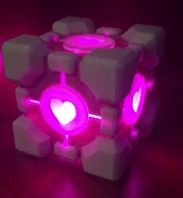 Portal Companion Cube with LEDS