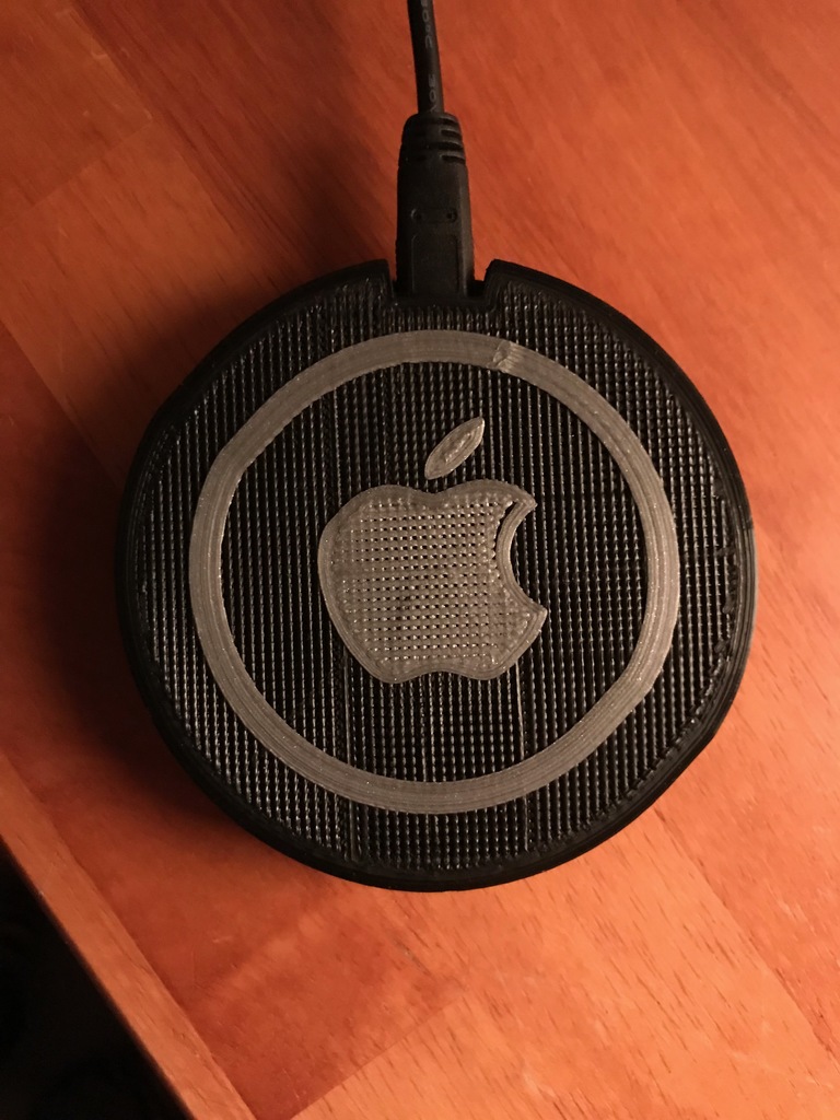 Small Qi charger with Apple Logo