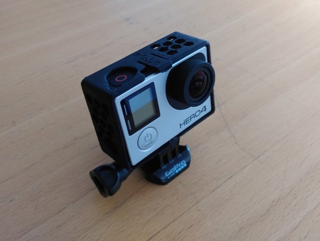 Gopro Hero 4 3 Skeleton Frame Case With Out Font Fixed By Unplayz Thingiverse