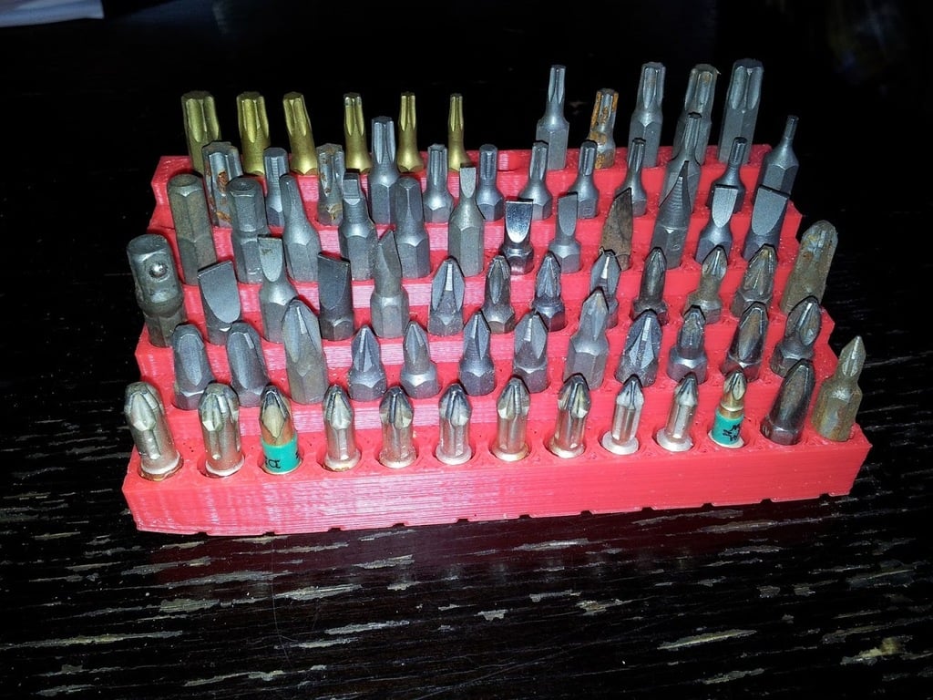 Parametric screwdriver bit holder