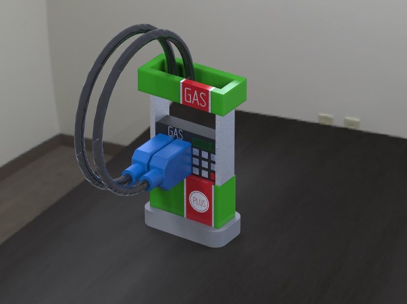 Modern Gas Pump Charger - USB Holder
