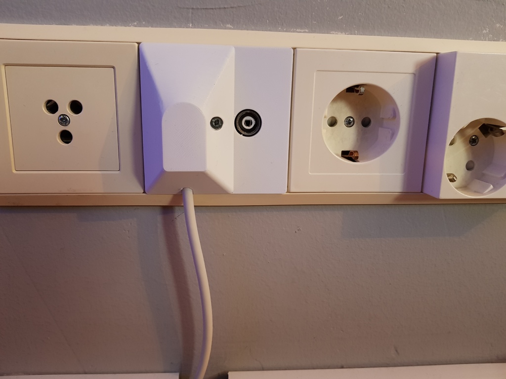 TV antenna wall socket cover (child proof)