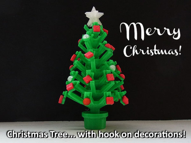 Mini Christmas Tree with hook on Decorations!