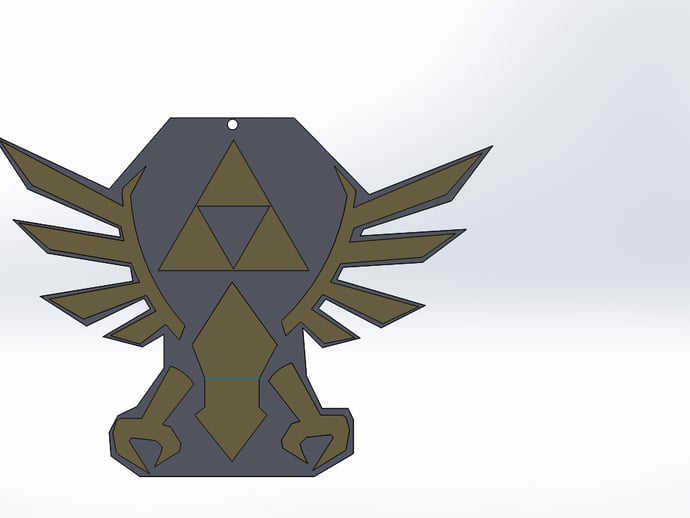 Ledgend Of Zelda Hyrule Crest Pendant