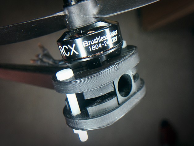 RCX 1804 2400kv Motor Mount (10mm Carbon Box Tubing)