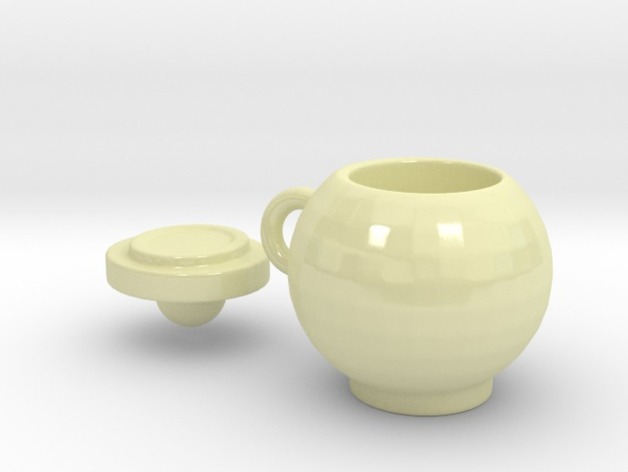 Round mug with lid