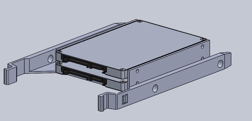 CoolerMaster dual SSD bracket for 3.5” HDD bay