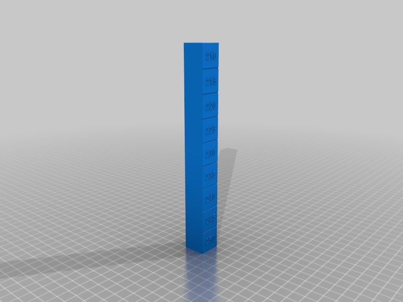 Temperature tower ABS (250° - 210°)