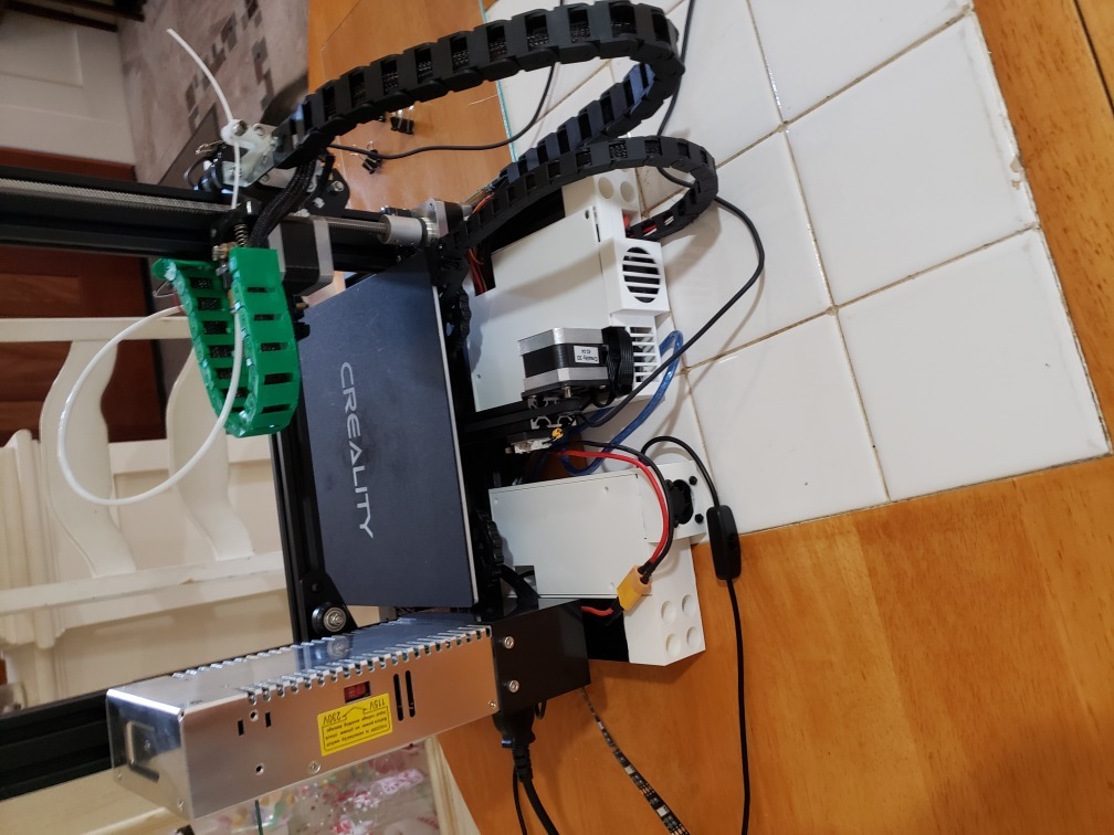 Ender 3 MKS Gen L and Raspberry pi case in the rear