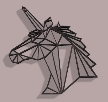 Low poly unicorn