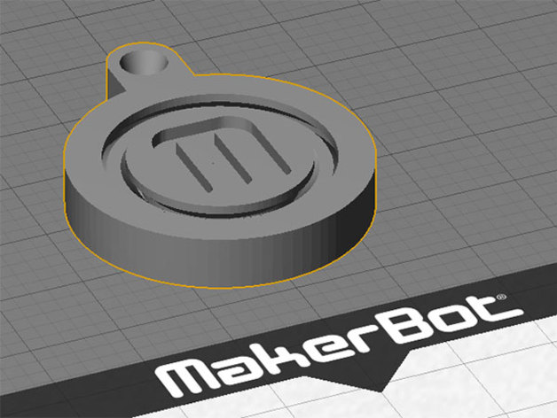 Rotating Key Chain / Fob... with spinning MakerBot Logo!