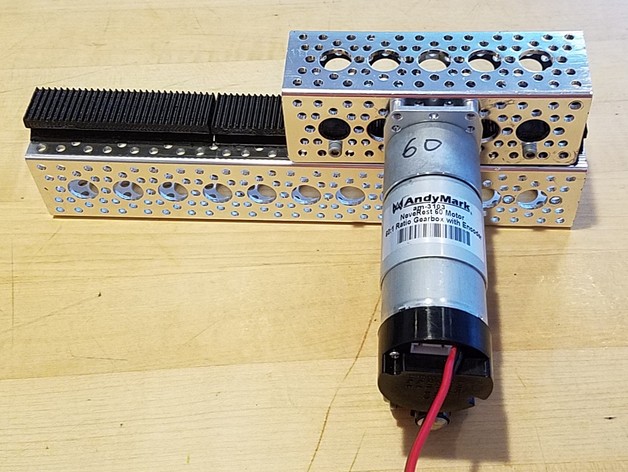 Actobotics Rack and Pinion Linear Slide, In-Channel, 32 pitch