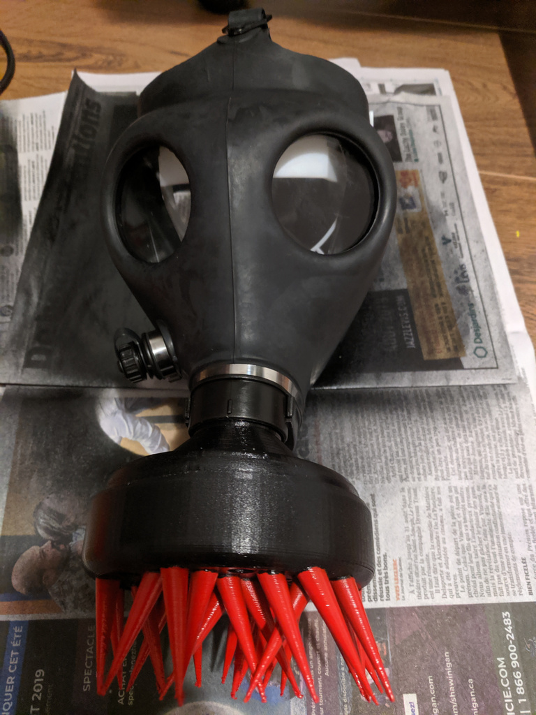 Israeli Gas Mask Filter with spikes