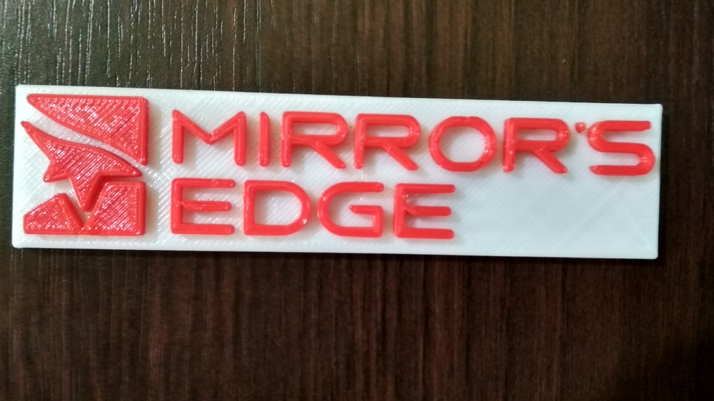 Mirrors's Edge 3D printable logo