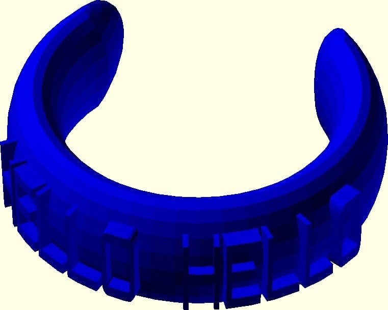 Customizable Text Ring/Bracelet/Crown Thing