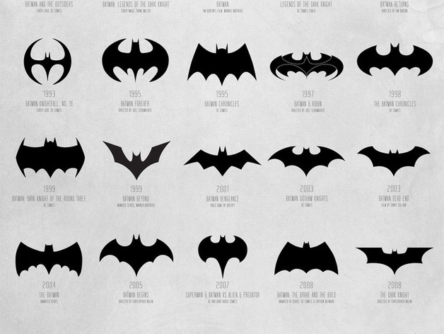 All of batman's logos by MorganCoLLC - Thingiverse