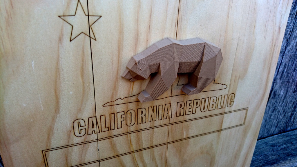 California Republic Bear (Low Poly)