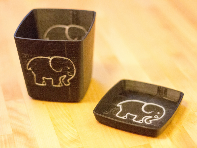 Elephant Cup and Tray