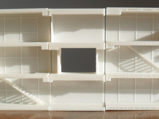 Unitè d'habitation by Le Corbusier: section cut model