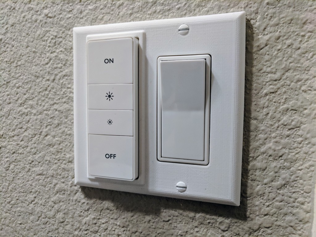 Two-Gang Light Switch Plate for Philips Hue Remote