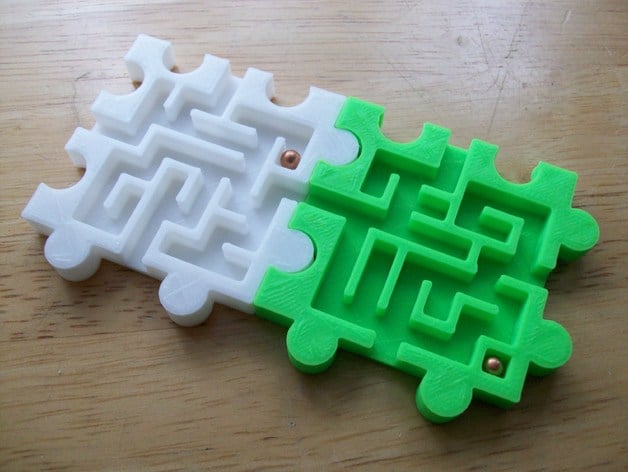3D Modular Snap Puzzle Mazes