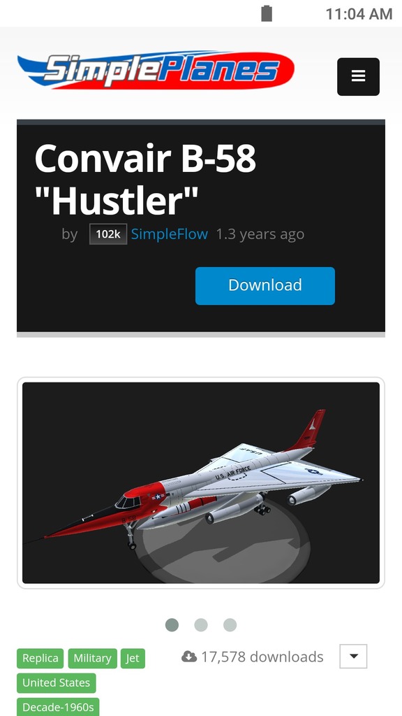 SimplePlanes B-58 Hustler