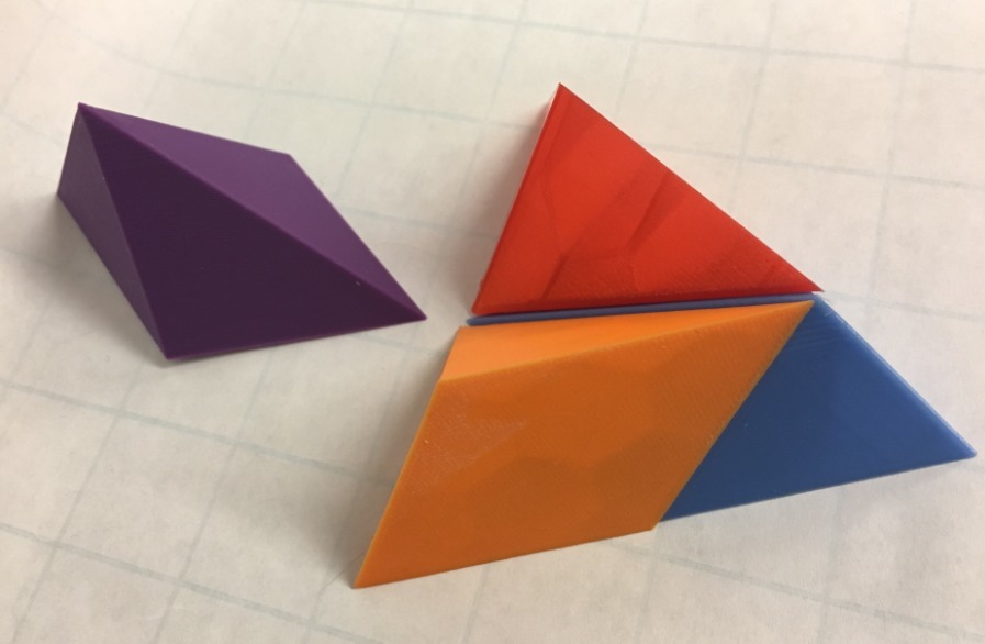 Tetrahedron, Puzzle, Triangular Pyramid, Dissection, Four Pentahedra