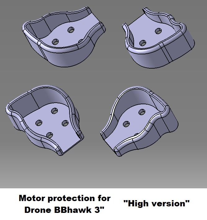 Motor & arm protection for drone Baby Hawk 3"