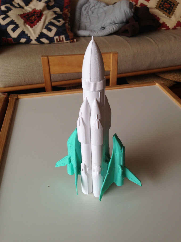 123D Shuttle Rocket with Connectors