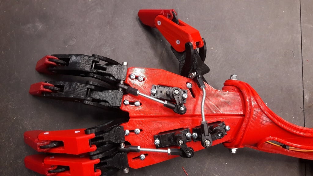robotic hand servo controlled fingers