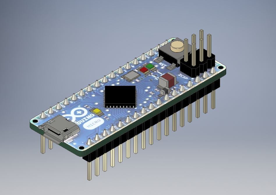 Arduino Micro - 3D Model - 1:1
