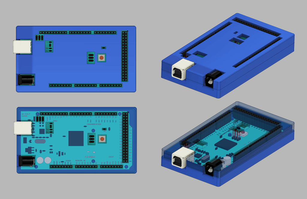 Arduino 2560 Mega R3 Case - ACTUALLY FITS R3