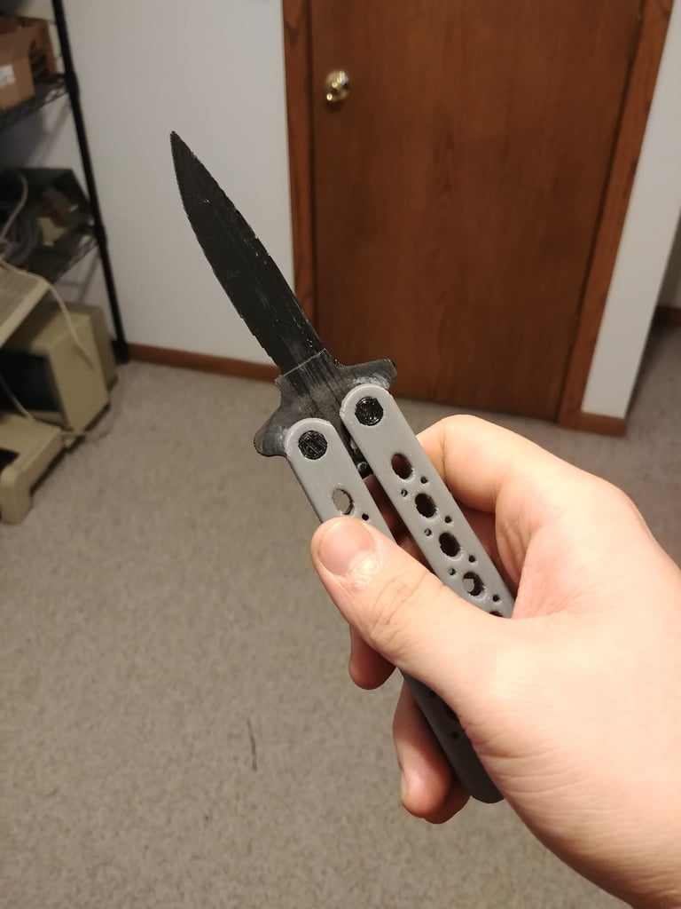 MakerModel42 Butterfly Knife (fully 3D printed)