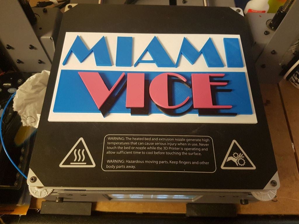 MIAMI VICE LOGO 80'S COP TV SHOW MULTICOLOUR