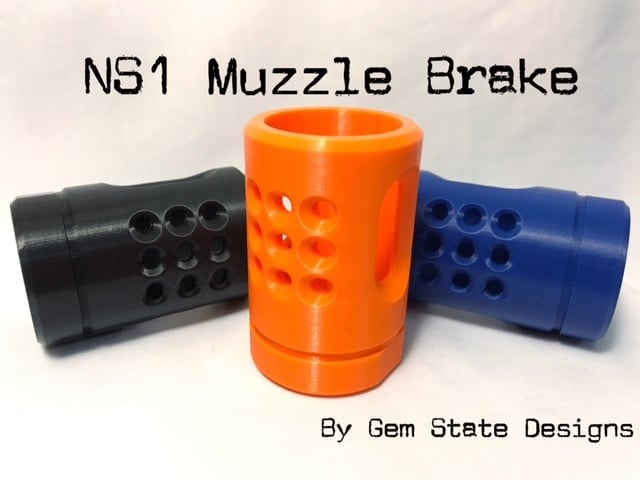 NS1 Muzzle Brake for Nerf N Strike Blasters
