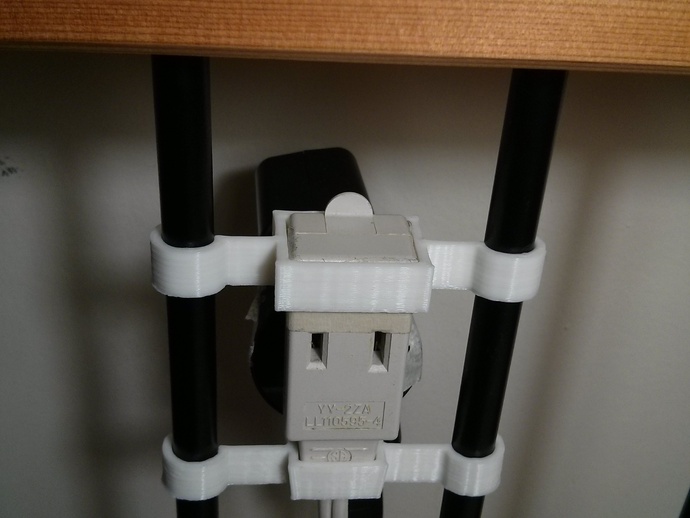 Bedpost power cord mount