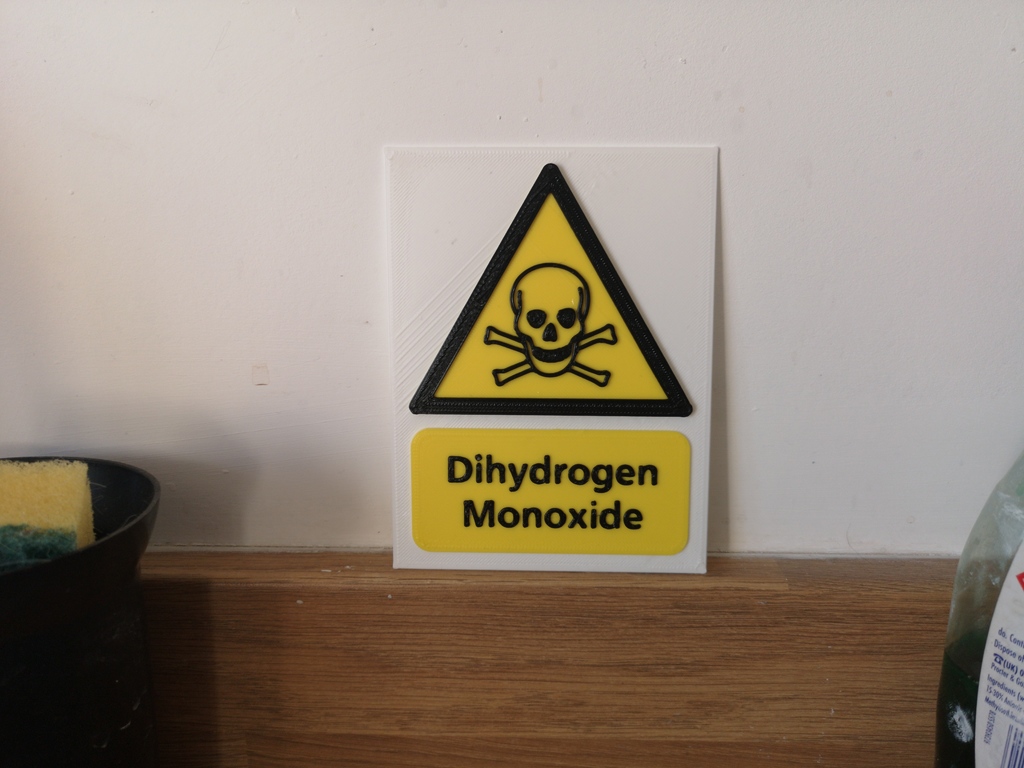 Dihydrogen Monoxide Warning Sign