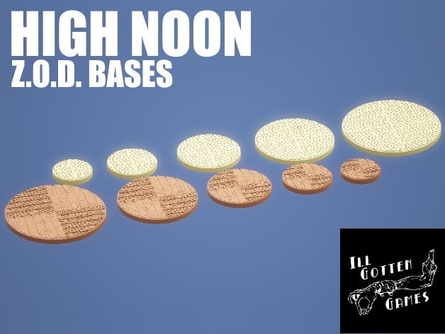 Image of Z.O.D. High Noon Theme Bases (28mm/Heroic scale)
