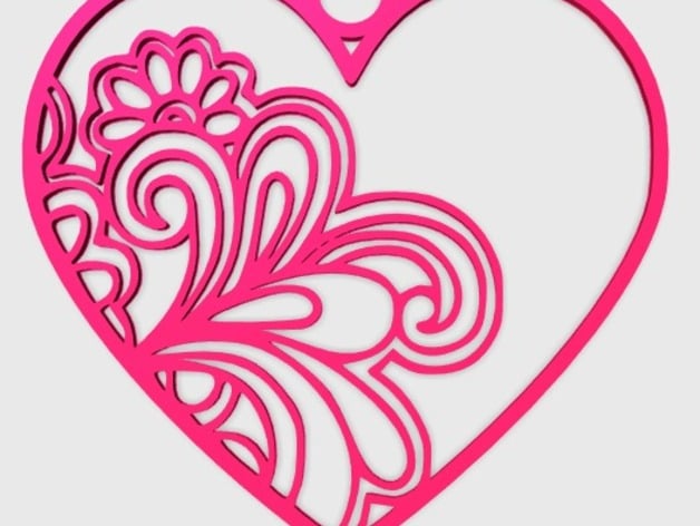Heart Flower Pendant