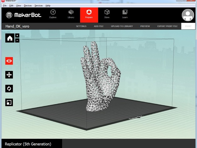 3D Voronization of Hand