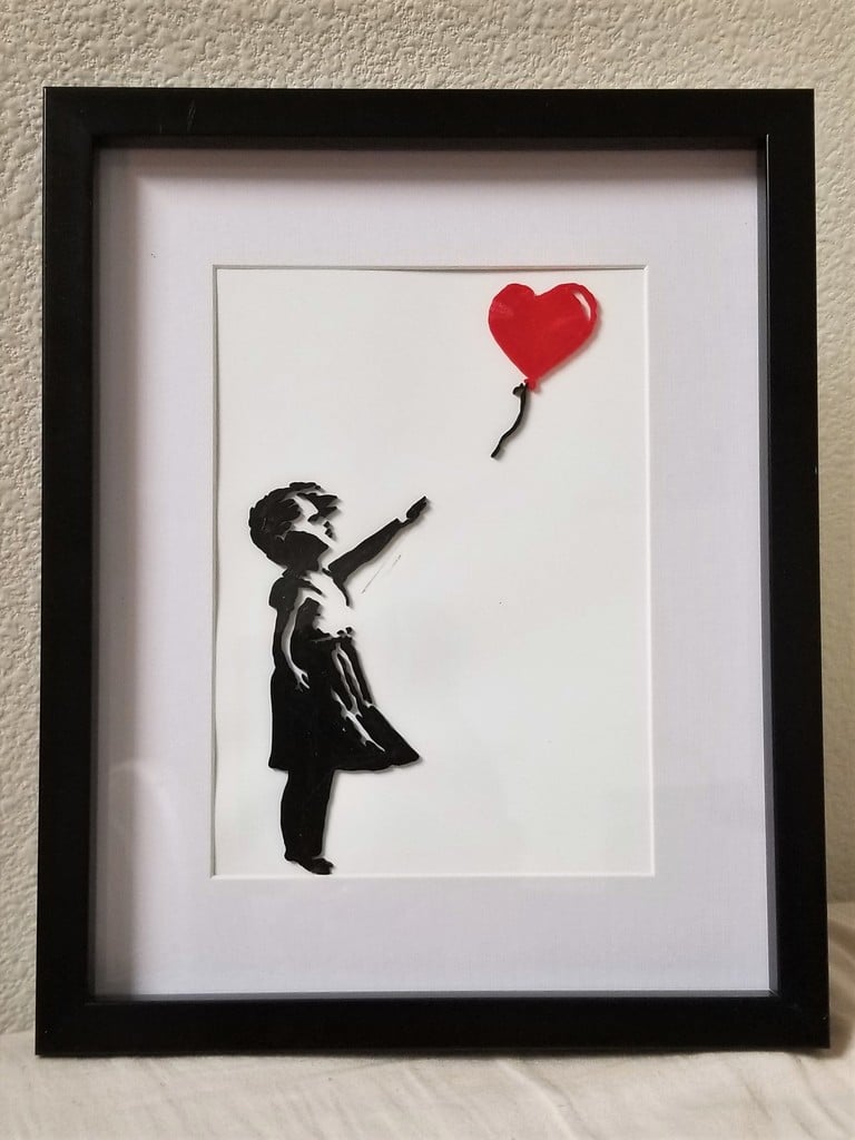 Banksy's Girl with Balloon - 3D print