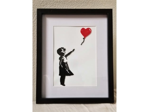 Banksy’S Girl With Balloon 3D Print