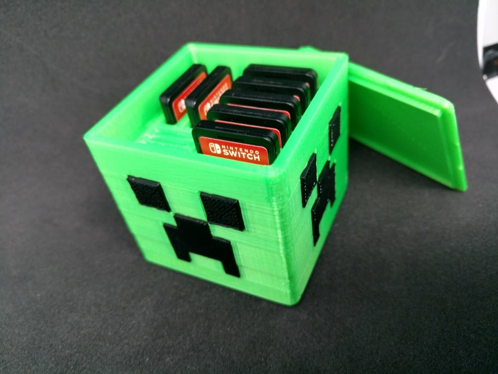 Minecraft Creeper Nintendo Switch Game Cartridge/Micro SD Card Holder 