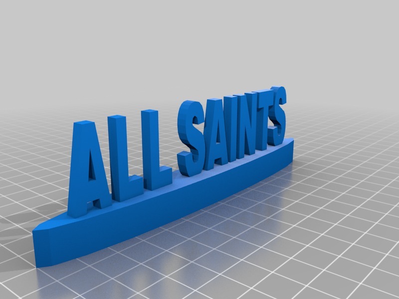 All Saints Name Plate