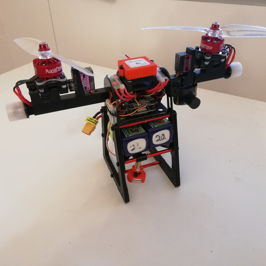 3D-printed parts for a bicopter