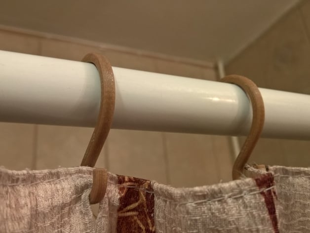 Plain Boring S-Hook type Shower Curtain Hooks