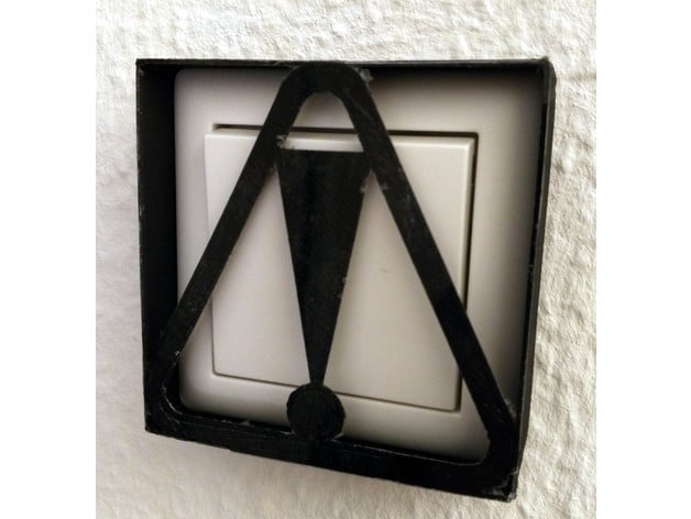 Wall switch warning cover (parametric)